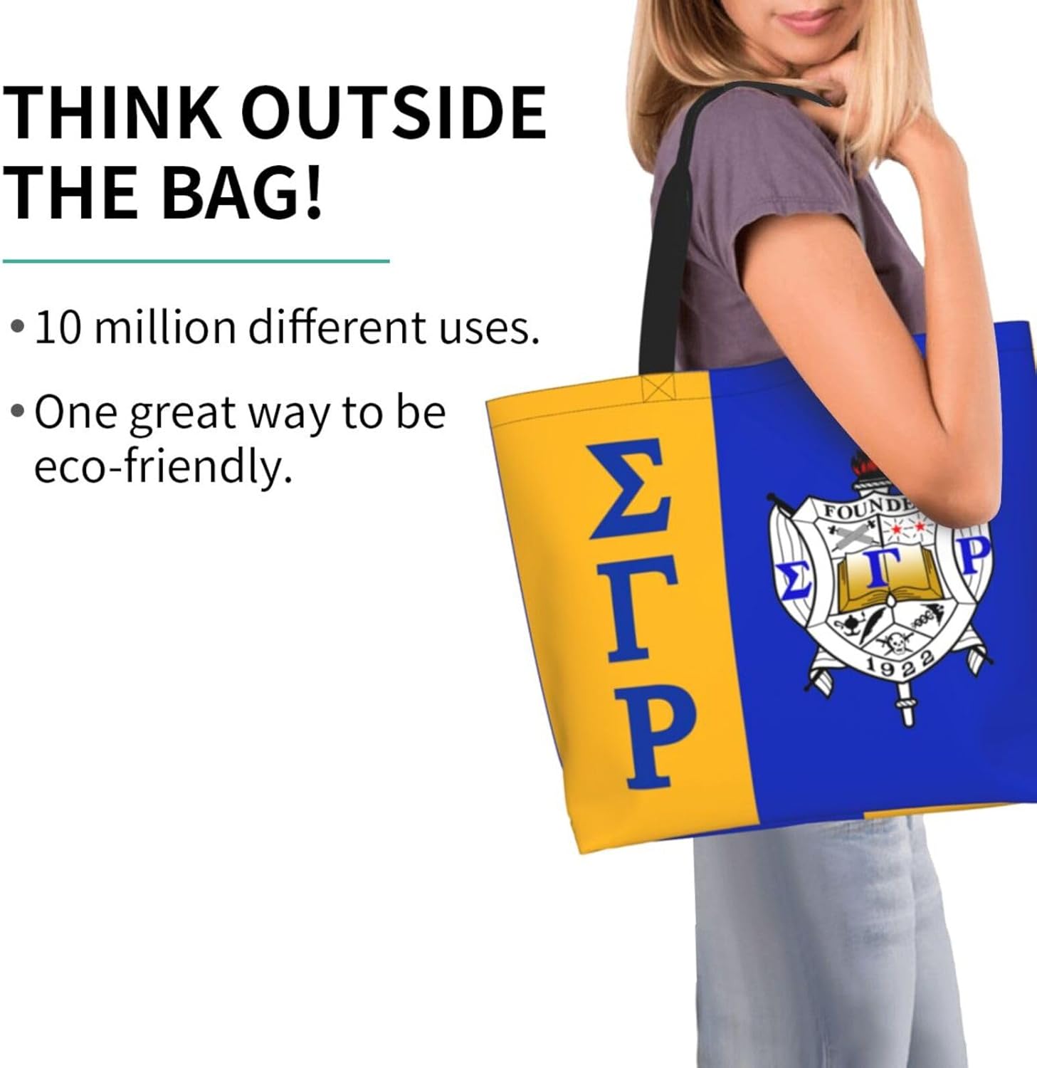 Tote Bag Reusable Grocery Handbag Waterproof Large Capacity Shopping Bags for Women - Image 2