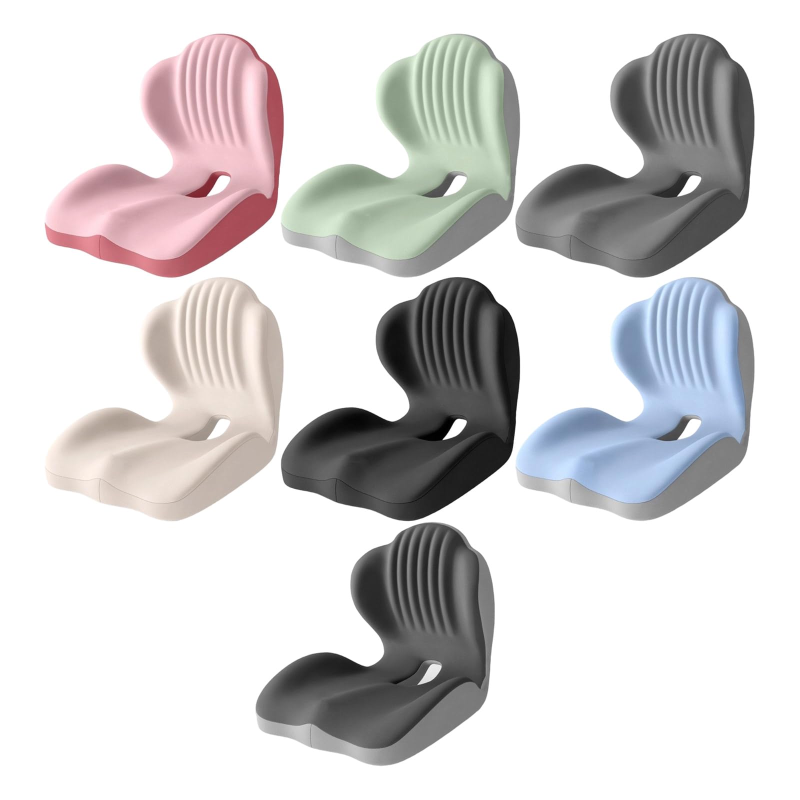 Cuscino per coccige con schienale integrato, cuscino lombare in memory foam, per sedia da scrivania, sedia ergonomica per la parte bassa della schiena