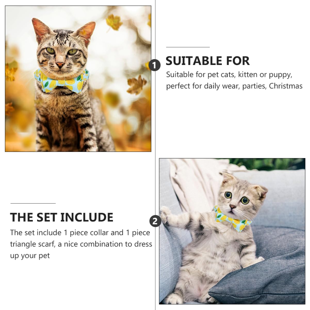 ABOOFAN 6stücke Katzenhalsband Mit Bowtie Und Glöckchen Fruchtiger Druck Verstellbares Dreieckstuch Für Haustiere Für Kleine Hunde Und Katzen Atmungsaktiv Und Bequem