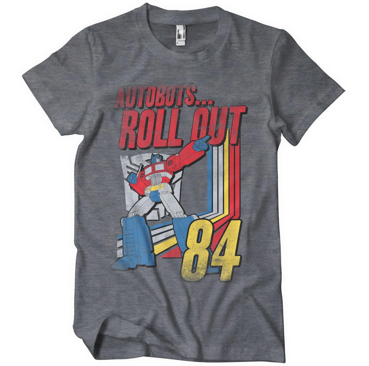 Transformers Officially Licensed Autobots - Roll Out Mens T-Shirt (Dark-Heather), X-Large