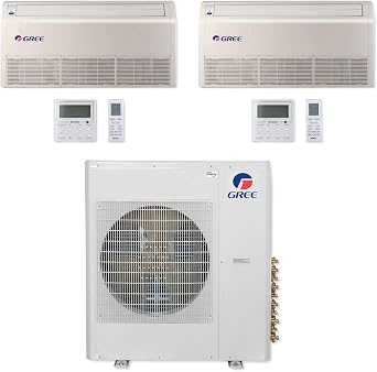 Gree 42,000 BTU Multi21+ Dual-Zone Floor/Ceiling Mini Split Air Conditioner Heat Pump 208/230V SEER 21 9-9