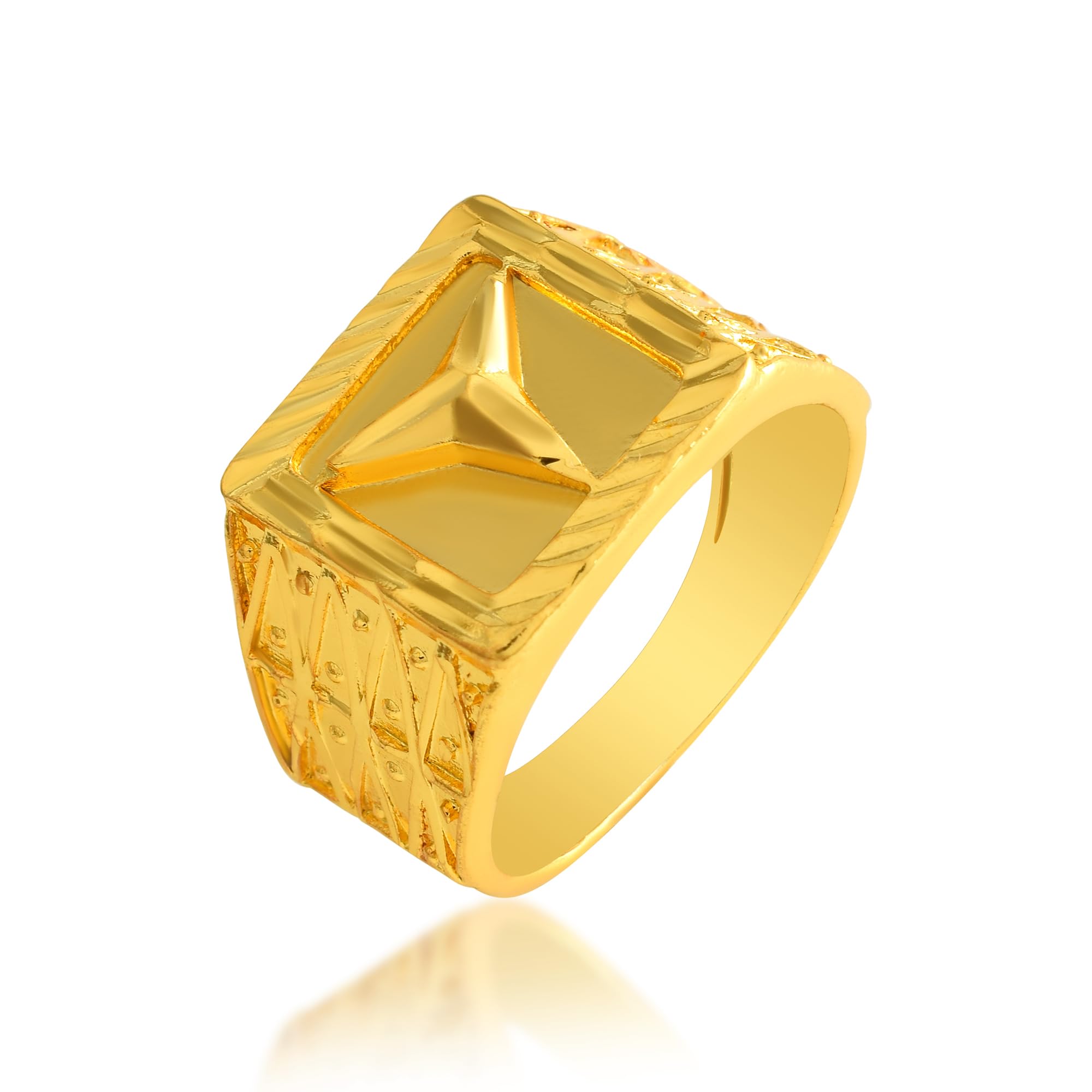 missmister: lifestyle for a grand life Missmister Brass 24KT Gold Men Fashion jewellery Finger ring (MM3780ORDM)-picture-51