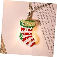 Vista 8 de 1 juego de luces LED de hadas de luces de Navidad, calcetines de Navidad, luz colgante de Navidad, luz de hadas de Navidad, luces de hadas
