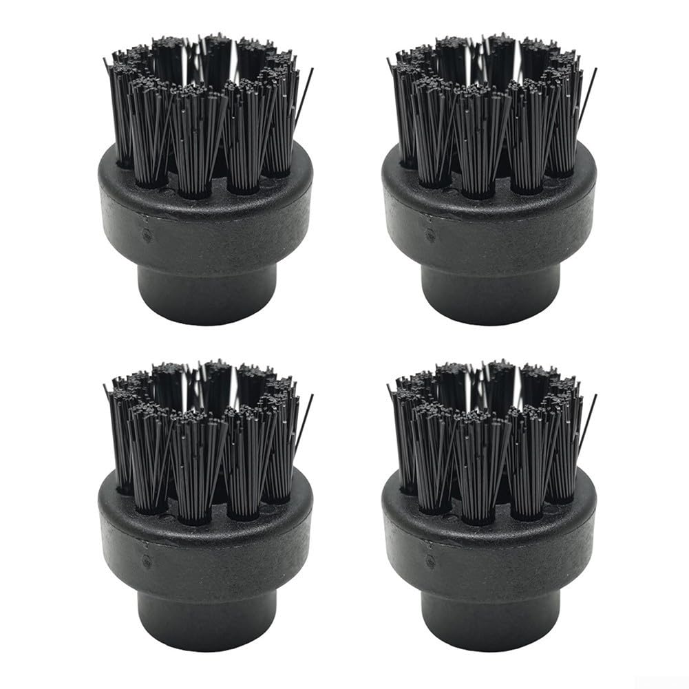 Dupray Brosse Compatible - Lot de 4 Balais Noir pour Nettoyage à la Vapeur - Accessoires Parfaitement Adaptés