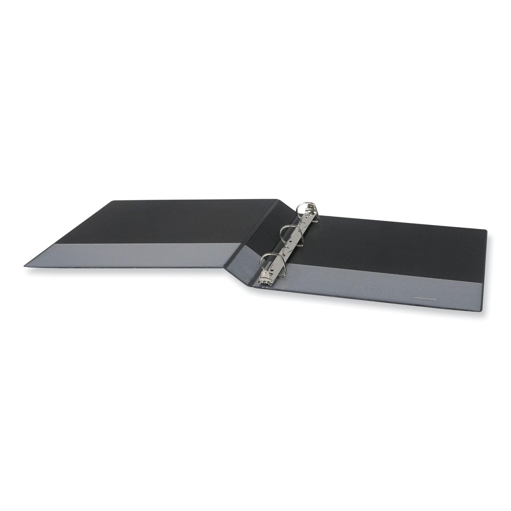 Universal Raccoglitore inclinato con anello a D, 3 anelli, capacità 2,5 cm, 11 x 8,5, nero, 12/cartone