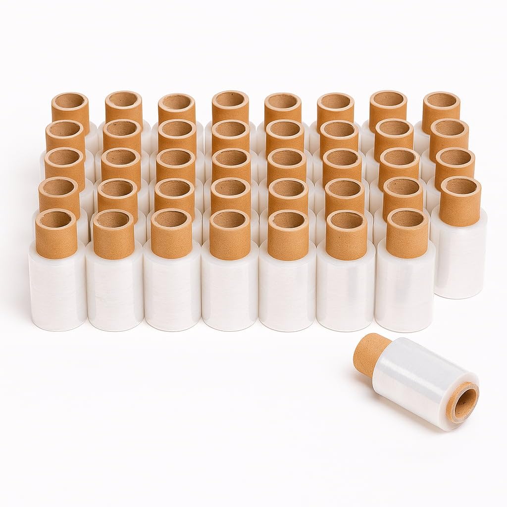 TELECAJAS | MiniFilm GO Estirable Transparente | Film de Embalaje para Retractilar y Envolver Productos | Protección en Logística | Resistente y Fácil de Usar | 100 ml - Peso 270 gr | Pack de 40