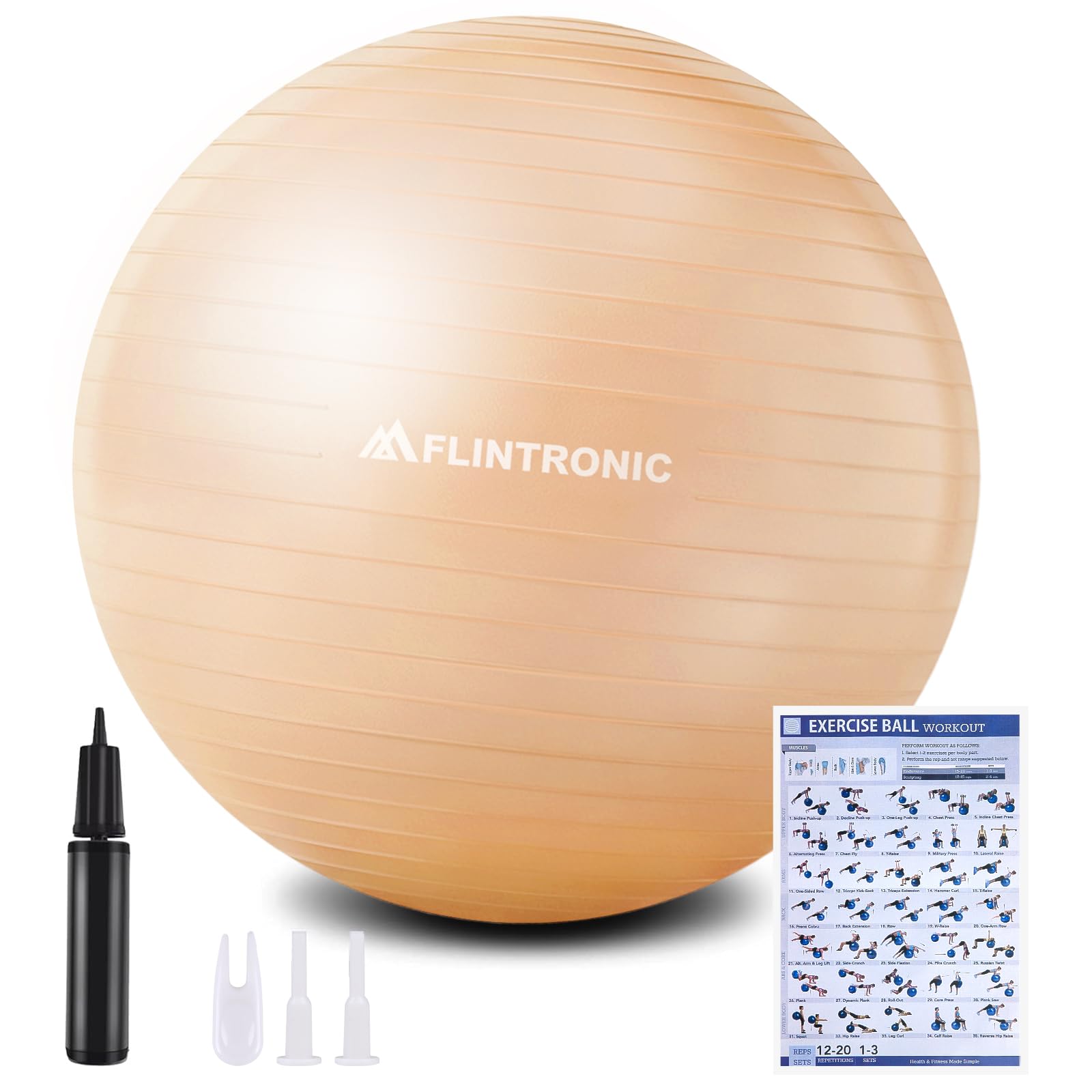 Ballon Grossesse Anti-Explosive Ultra-épaisse 55CM 65CM avec Pompe Rapide pour Fitness Pilates