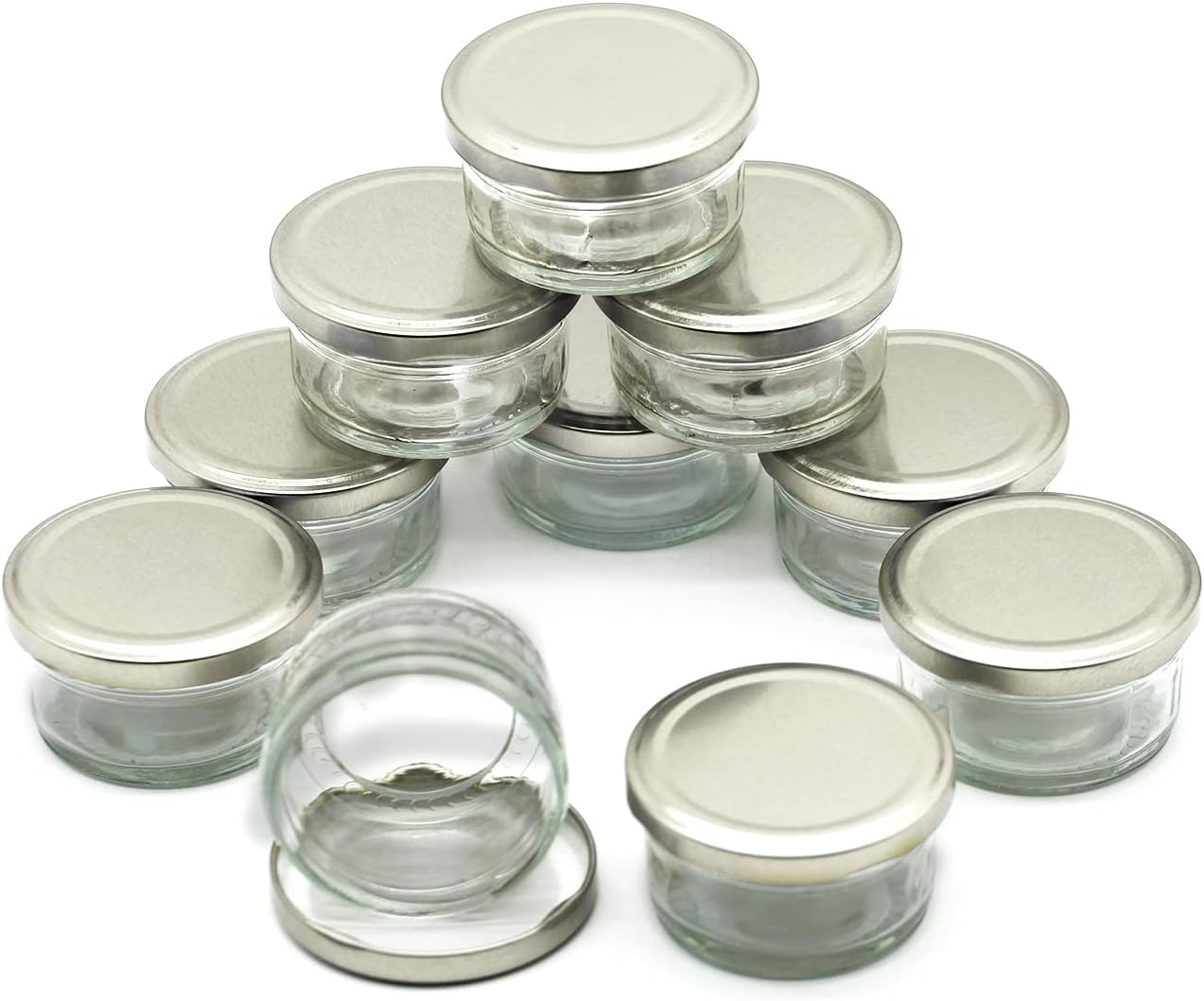 2.5oz Salad Dressing Containers To Go, 10pcs Small Glass