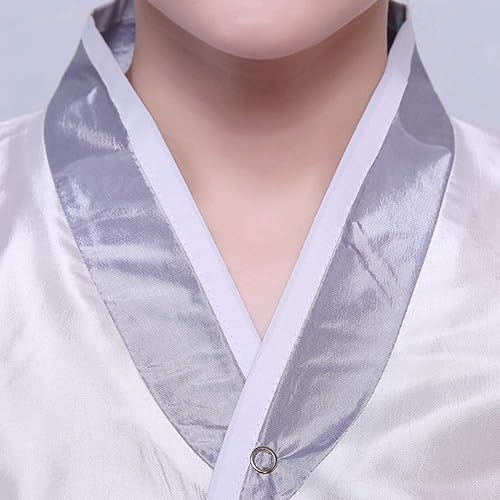 Miniatura 5 de XINFU Conjunto de Hanbok tradicional coreano para mujer, vestido colorido de manga larga, disfraz de cosplay