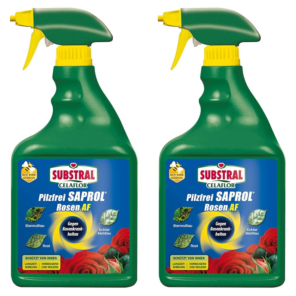 Substral Celaflor Pilzfrei Saprol Rosen AF, anwendungsfertiges Spray gegen Pilzkrankeiten an Rosen, 750 ml (Packung mit 2)