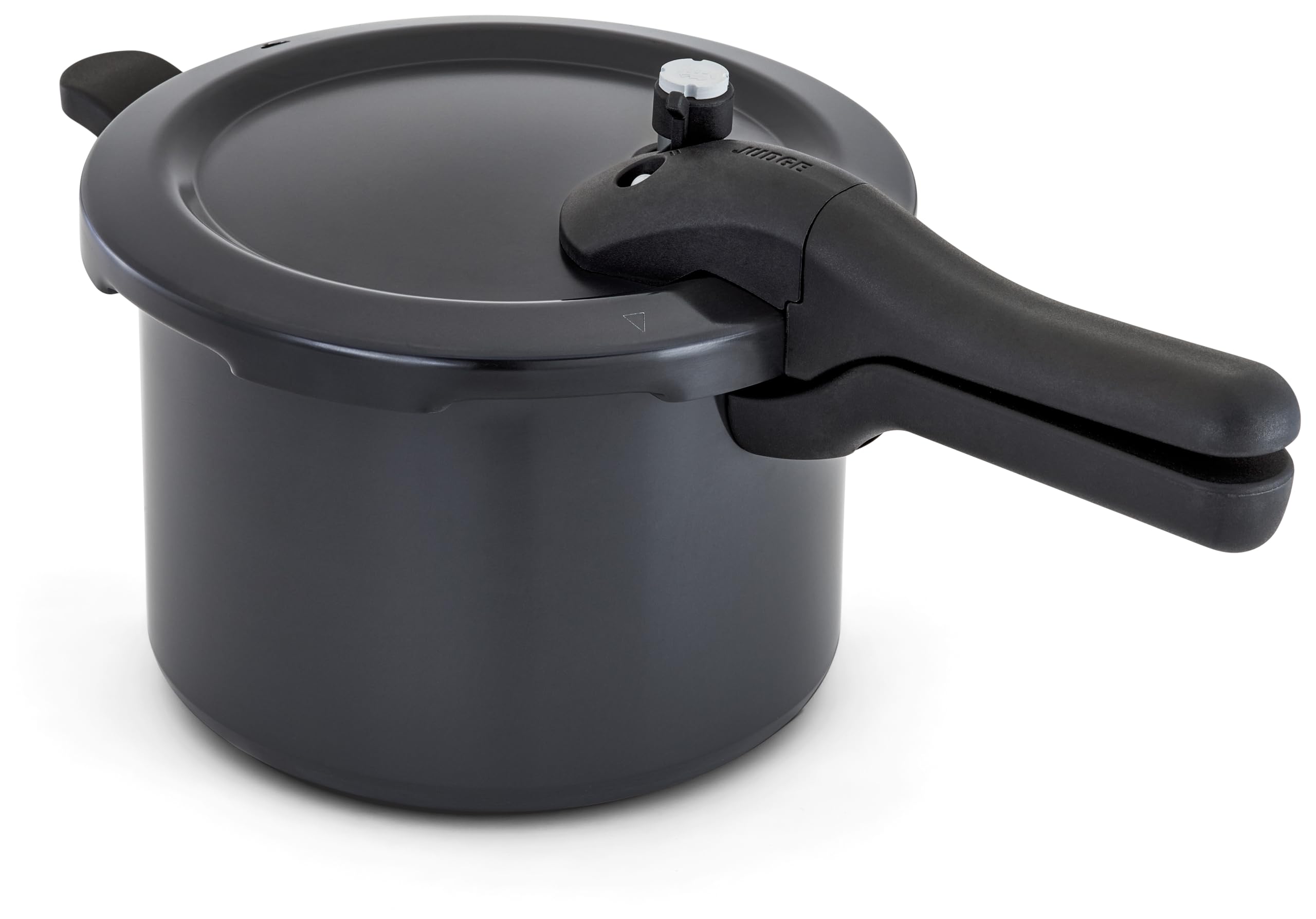 Judge Pressure Cooker, Hard Anodised 5L, (24.5cm) With Steamer Basket, Great Healthier and Quicker Cookware, Suitable for All Hob Types Except Induction