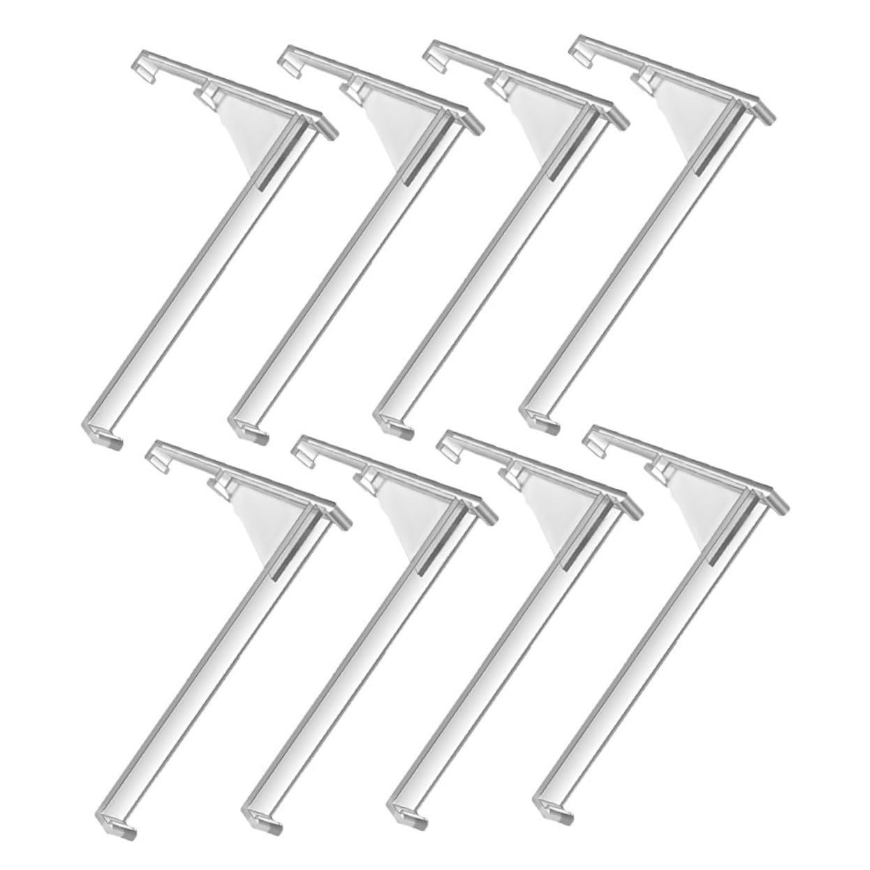 Sosoport 8pcs Valance Clips: Clear Vertical Blind Valance Clip Hidden Installation Bracket Replacement Part Accessories