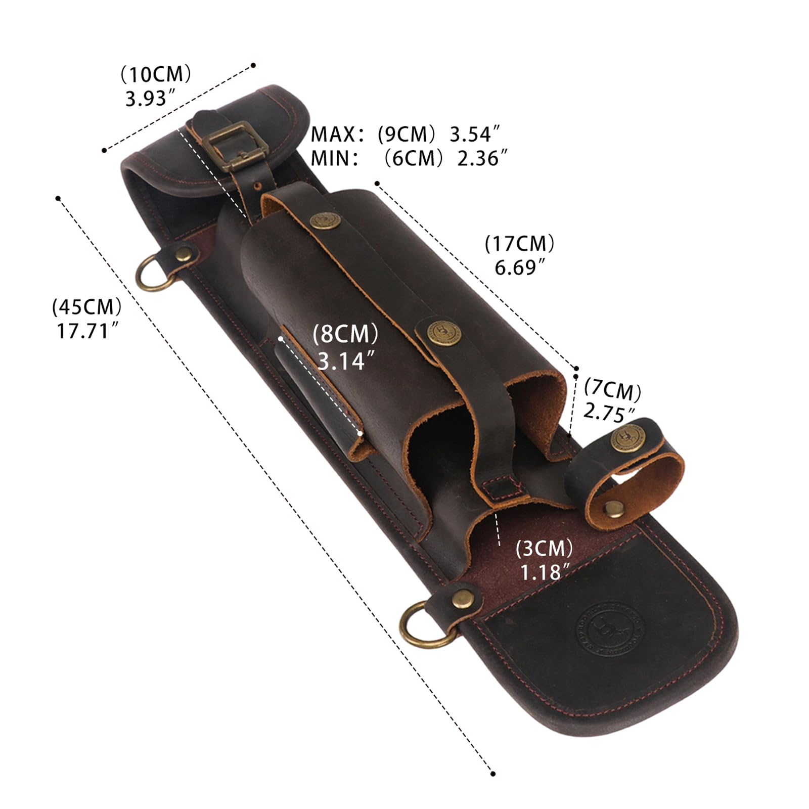 Axt-Holster aus echtem Leder, mit verstellbarem Tragegurt, für Outdoor-Camping