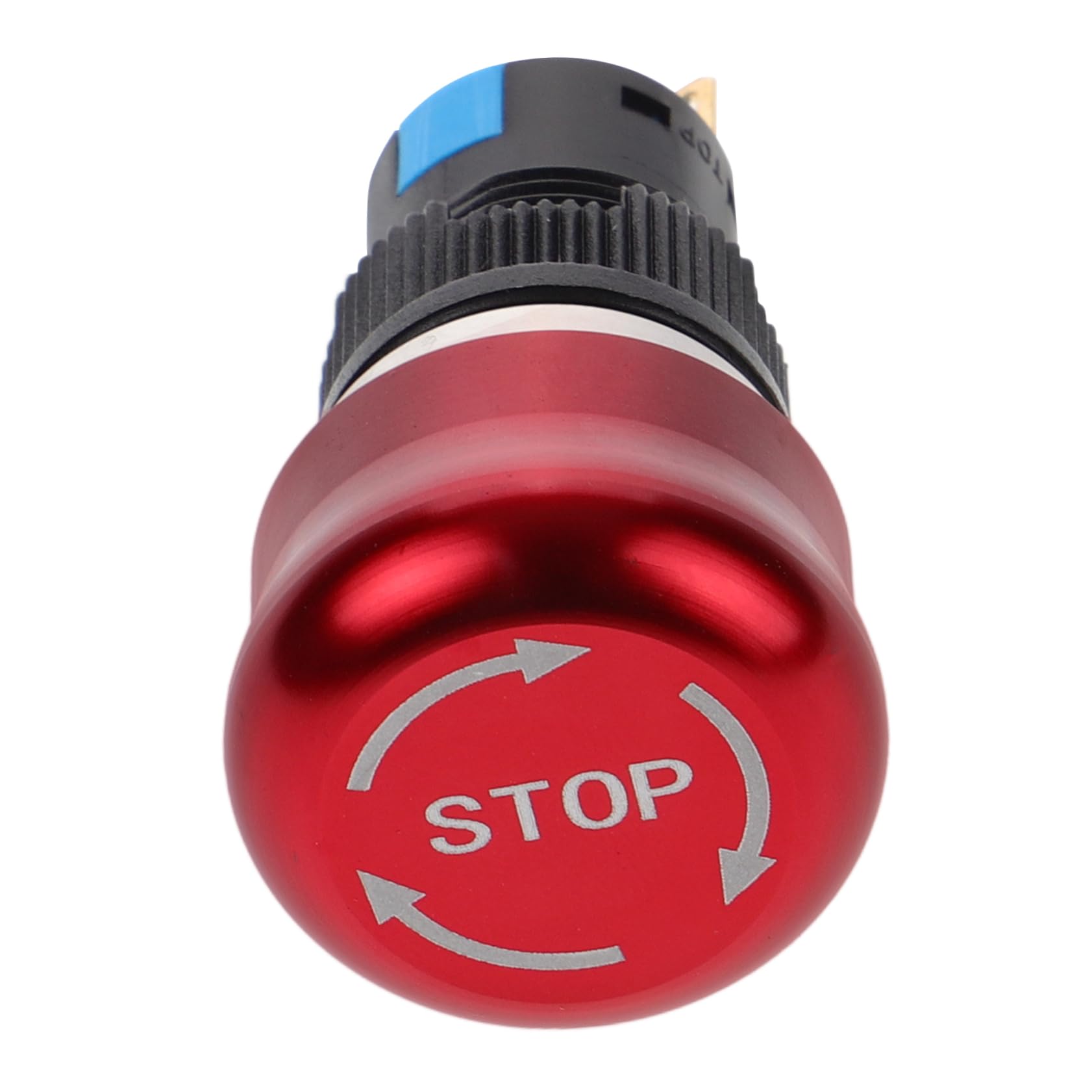 SOLUSTRE 5st Druckknopfschalter Aus Metall Notaus-knopf Stopp-taste Notfall Knopf Tasten Not-aus-taster Drück Knöpfe Vernickeltes Messing Rot