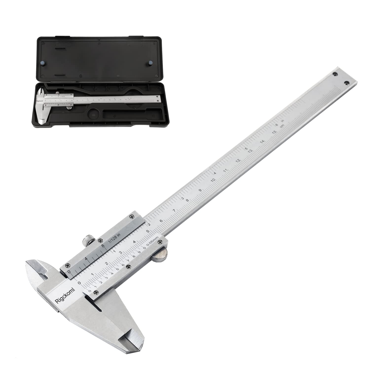 Rigckoml Vernier Caliper 6 Inch, 6" Non Digital Caliper, 06Inch/0