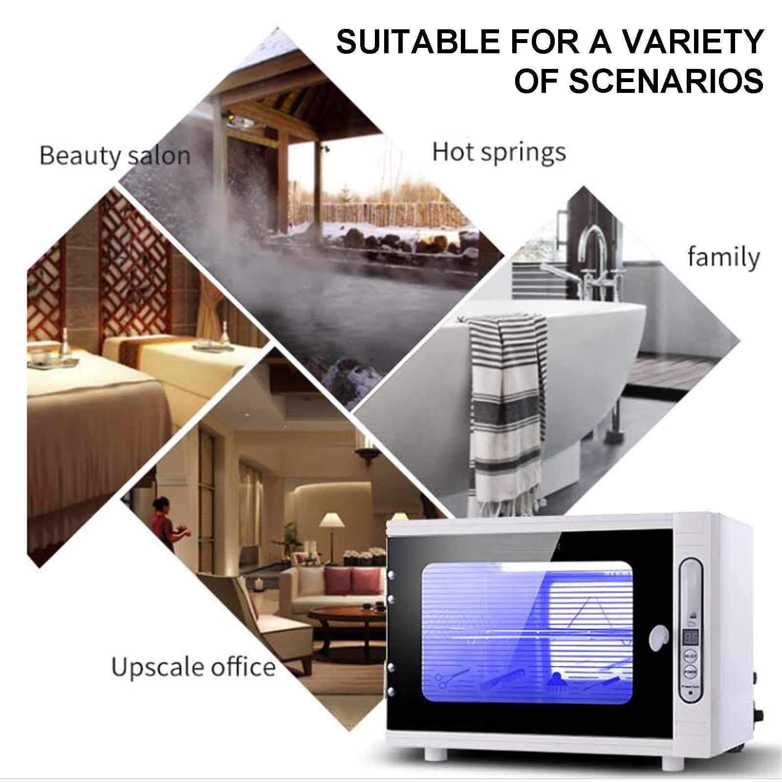 Desinfectante Doméstico De Gran Capacidad De 12 L, Con Temporizador (5-60 Min), Bandeja De 2 Capas, Pantalla LCD Fácil De Usar, Una Sola Máquina Multiusos, Ideal Para Botellas Y Vajilla.,White