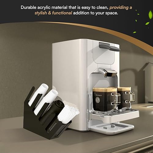 Miniatura 6 de Oslow Dispensador de tazas de café  Organizador de barra de café de 4 columnas  Contenedor acrílico para tazas y tapas de 10, 12 oz, 16 oz, 20 oz