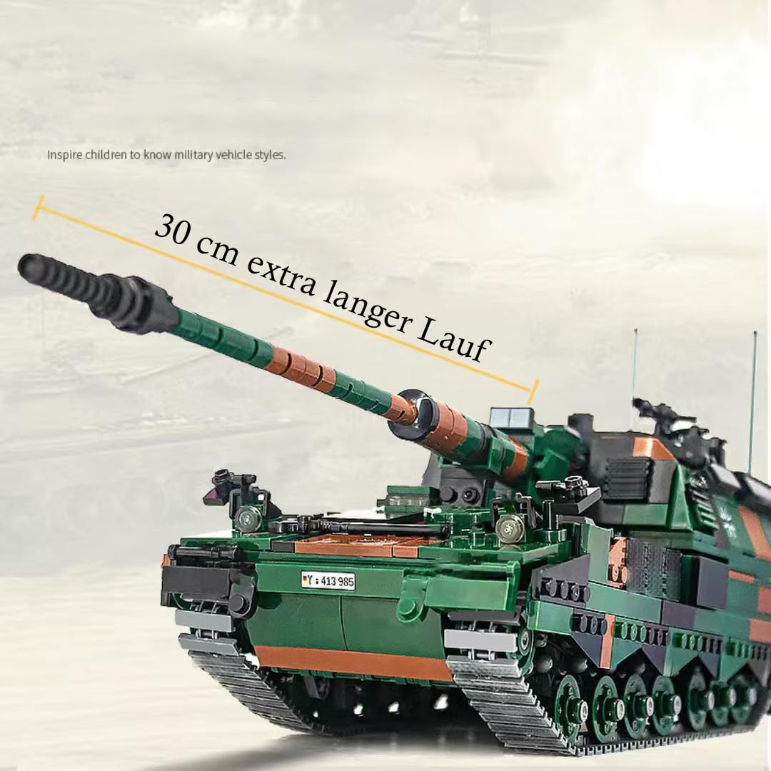 Technik Panzer Bausteine Bauset für PZH-2000, 1345 Teile Panzerhaubitze 2000 Bausatz Bauspielzeug, Sammlerstück im Maßstab 1:35