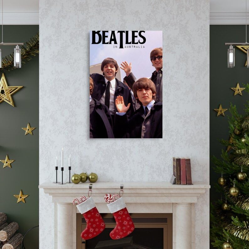 YBRAVO Poster vintage des Beatles sur toile – Impression d’art moderne pour chambre à coucher – 30 x 45 cm - Les Beatles, Paul McCartney, John Lennon, RIngo Starr, George Harrison YBRAVO Poster vintage des Beatles sur toile - Impression d'art moderne pour chambre à coucher - 30 x 45 cm – Image 7
