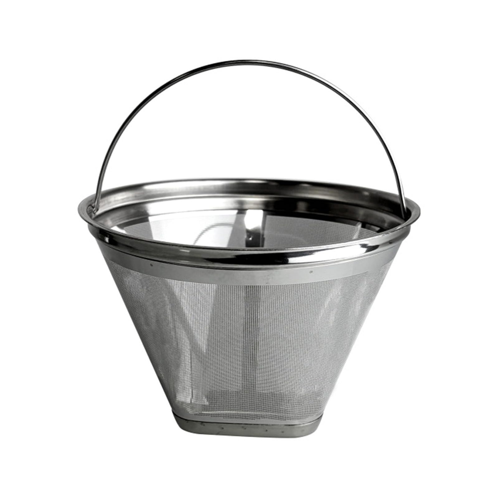 Tsophreniq Stainless Steels Coffee Filter Fine Net Cone Shape Strainer Easy Cleaning Compatibles with Various Brewing Accessories Rustproof Coffee Filter