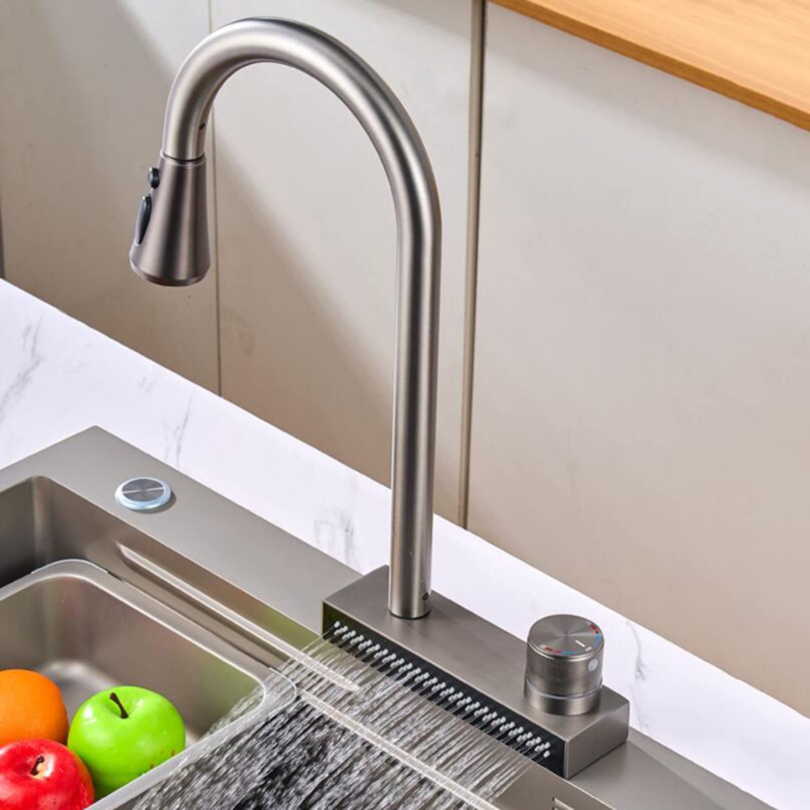 Robinet évier de cuisine en acier inoxydable pour éviter les éclaboussures