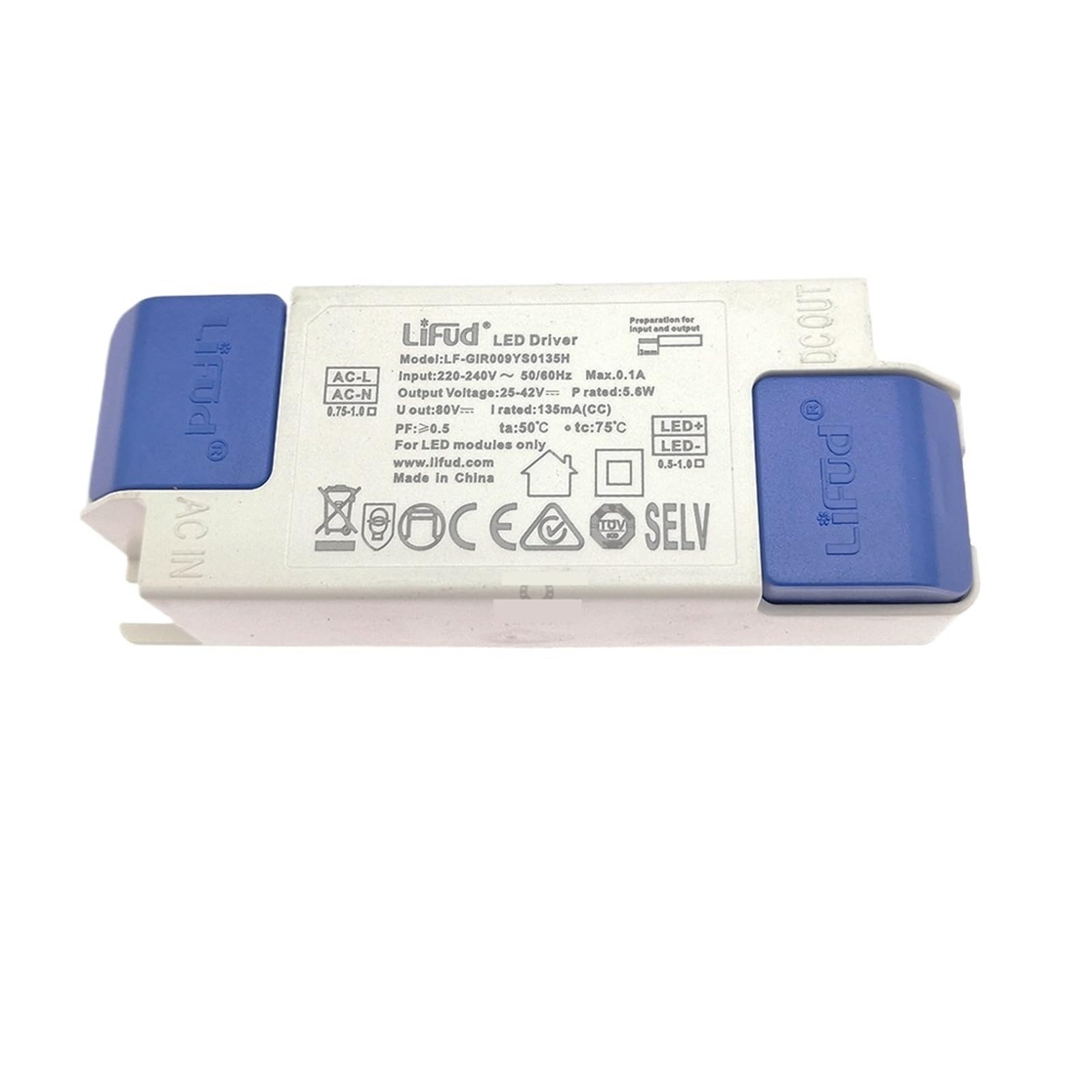 FCARUMIQP 1pcs LED Driver No Flicker LF-GIRxxxYS 25-42V 135mA 180mA 200mA 300mA 450mA 600mA Panel Light Power Supply(GIR009YS0135H)