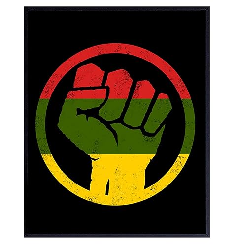 Miniatura 1 de Black Art - African American Wall Art - Black Power - Black Lives Matter Sign - Afro American Flag - Civil Rights Room Decor, Home Decorations -