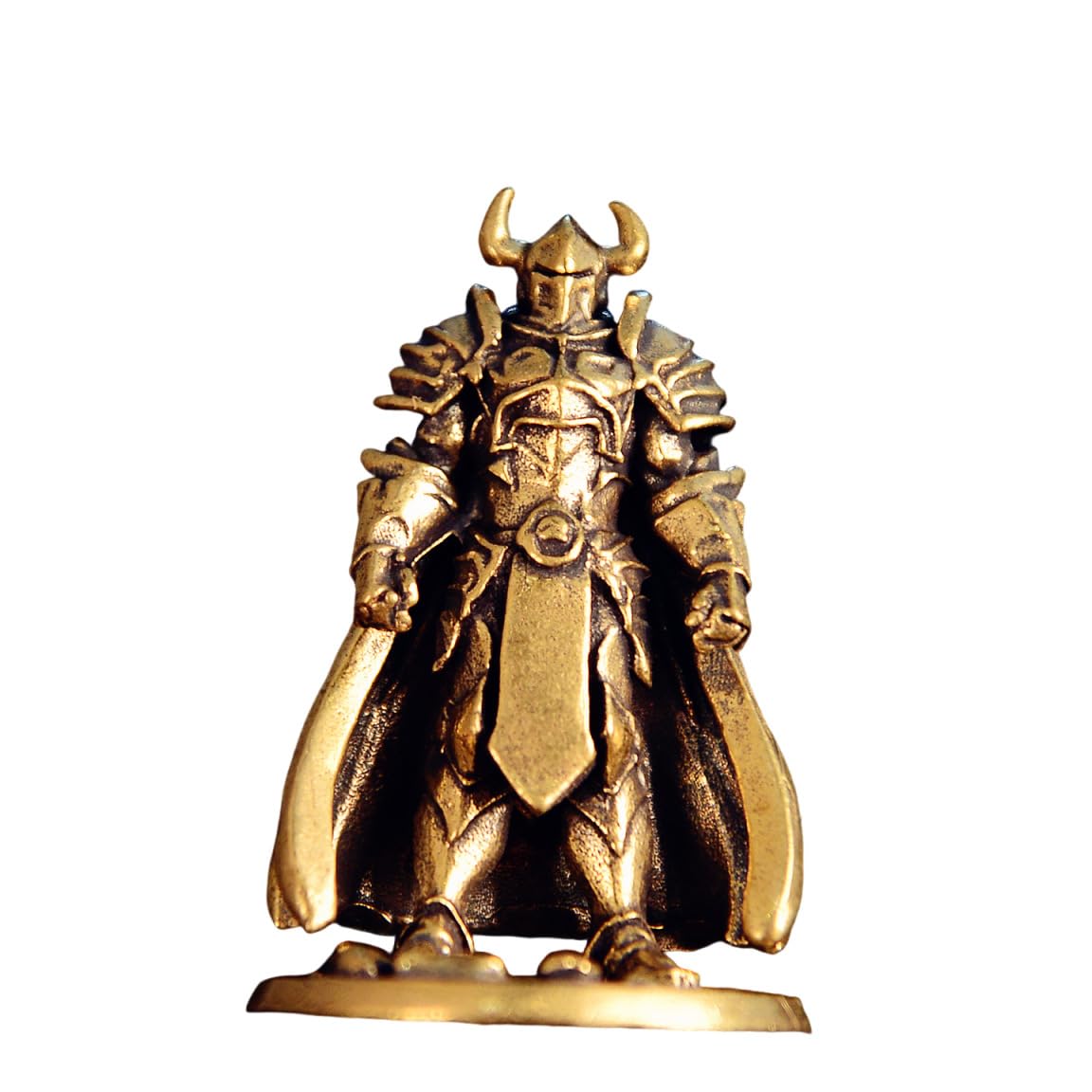 Huolimxun Retro Brass Horn Armor Warrior Ornaments, Solid Medieval Warrior Desktop Domineering Character Crafts