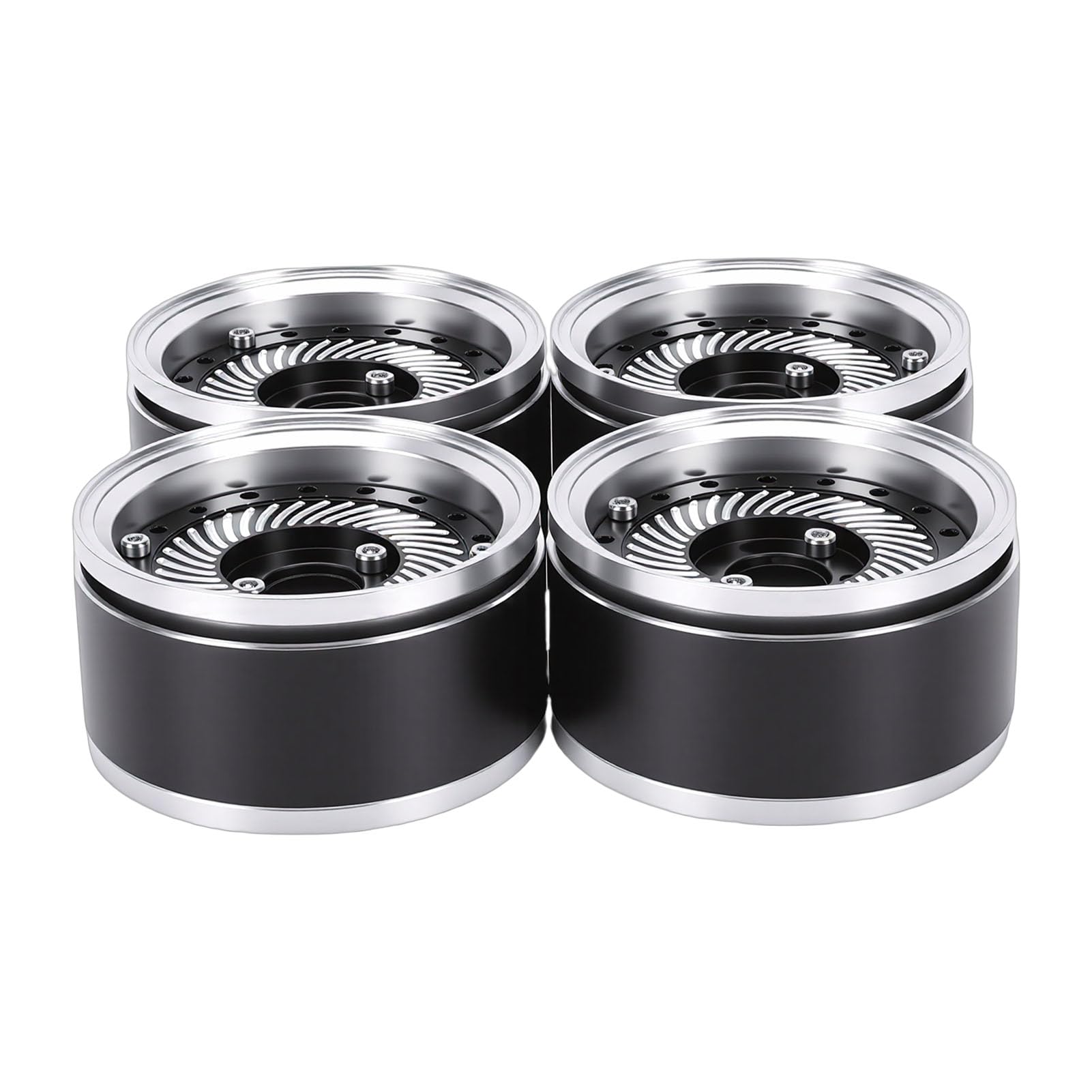 Generic Set di Cerchi per Ruote Cingolate 1/10 RC in Lega di Alluminio Leggera per adattabilità a Terreni Estremi