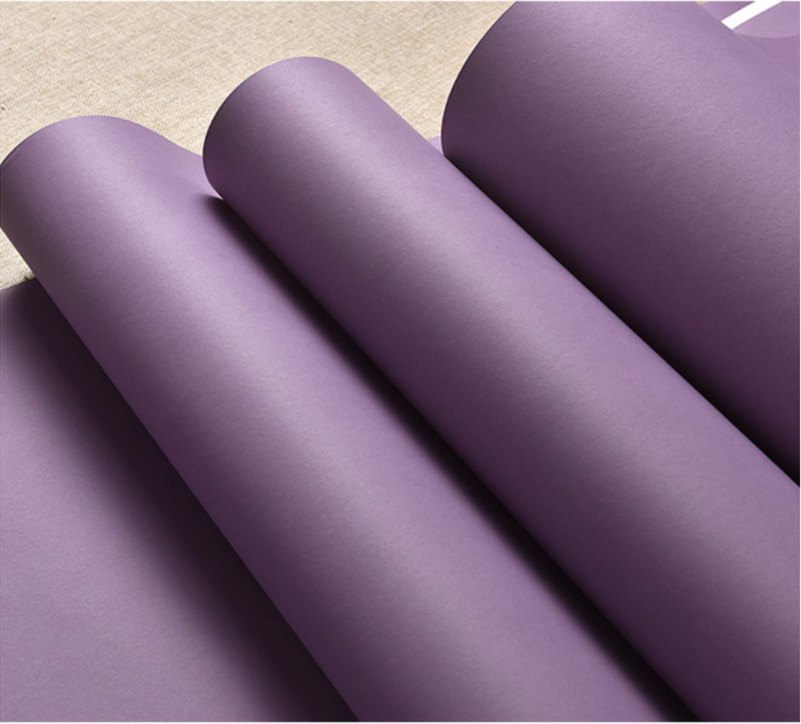 Papier Peint intissé Violet 0,53 m x 9,5 m, 3D, Moderne, Minimaliste, Couleur Unie, pour Salon, Chambre à Coucher, arrière-Plan TV