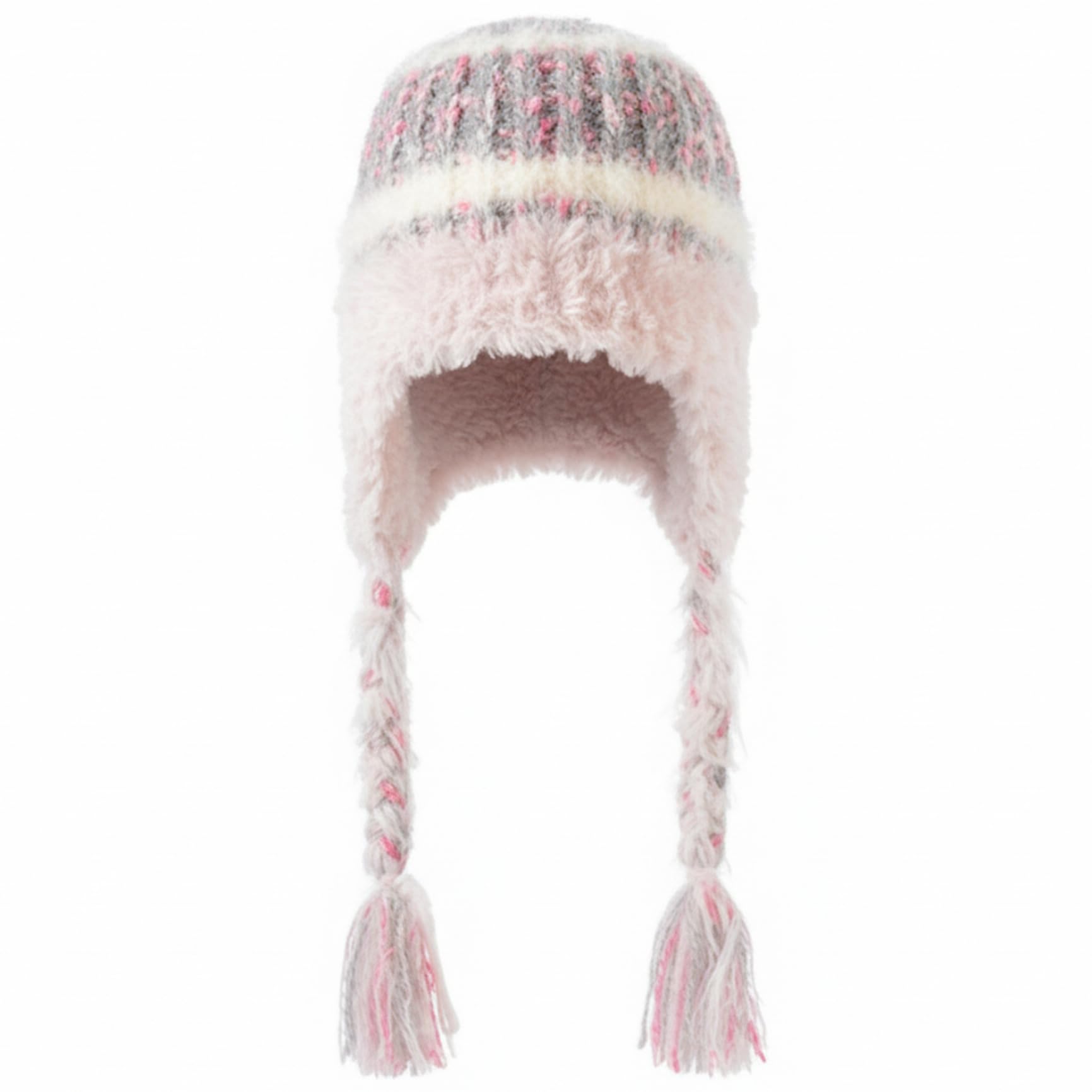 Comebachome Unisex Plush Winter Beanies For Women Knit Warm Color Womens Winter Hat With Ear Flaps & Windproof Rope For Cold Weather Outdoor, Ornaments De Jardin