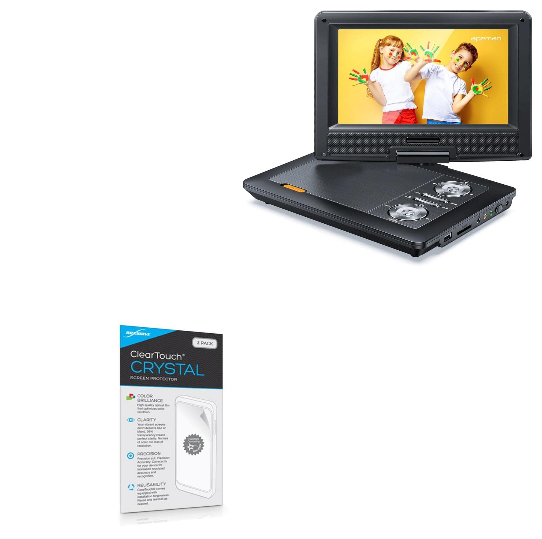 BoxWave Screen Protector Compatible with Apeman PV970 - ClearTouch Crystal (2-Pack), HD Film Skin - Shields from Scratches