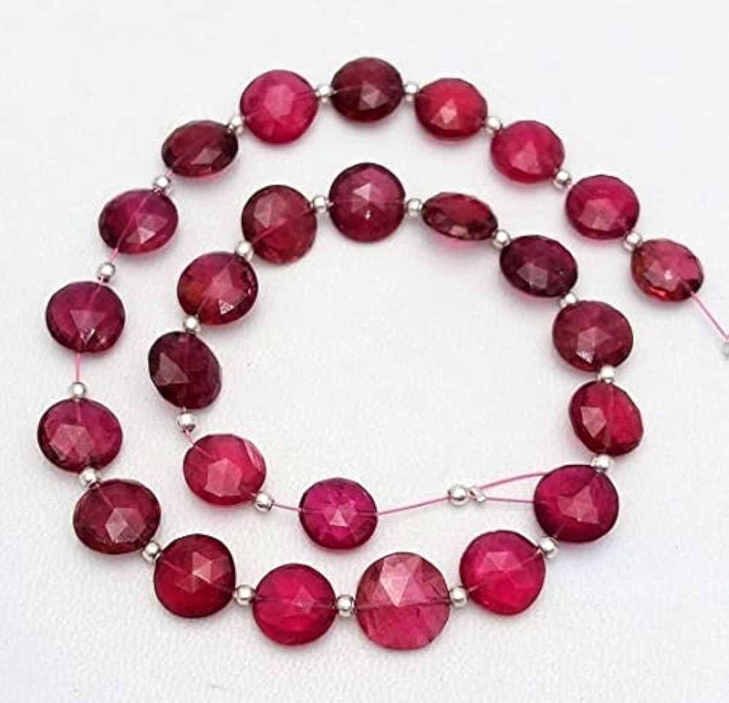 Perles de tourmaline rose AAA d'exception taillées en facettes pour joaillerie unique