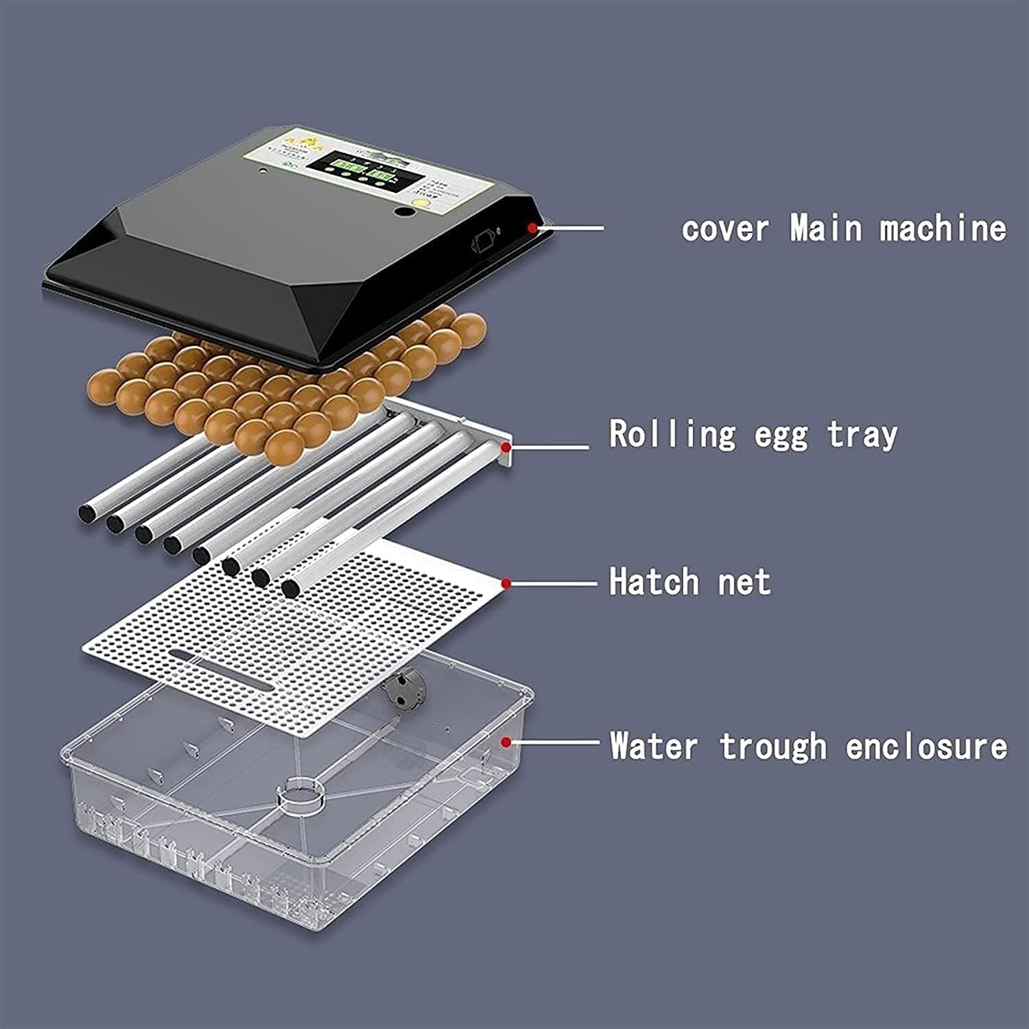 Incubators Hatching Eggs Incubator Digital Poultry Automatic Temperature Humidity Control Automatic Egg Turning LED Egg Candle Tester