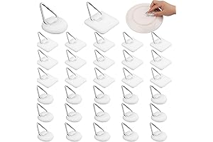 30pcs Adhesive Picture Hangers Invisible Wall Plate Holder Small Plate Hook Display Pictures. No Nails