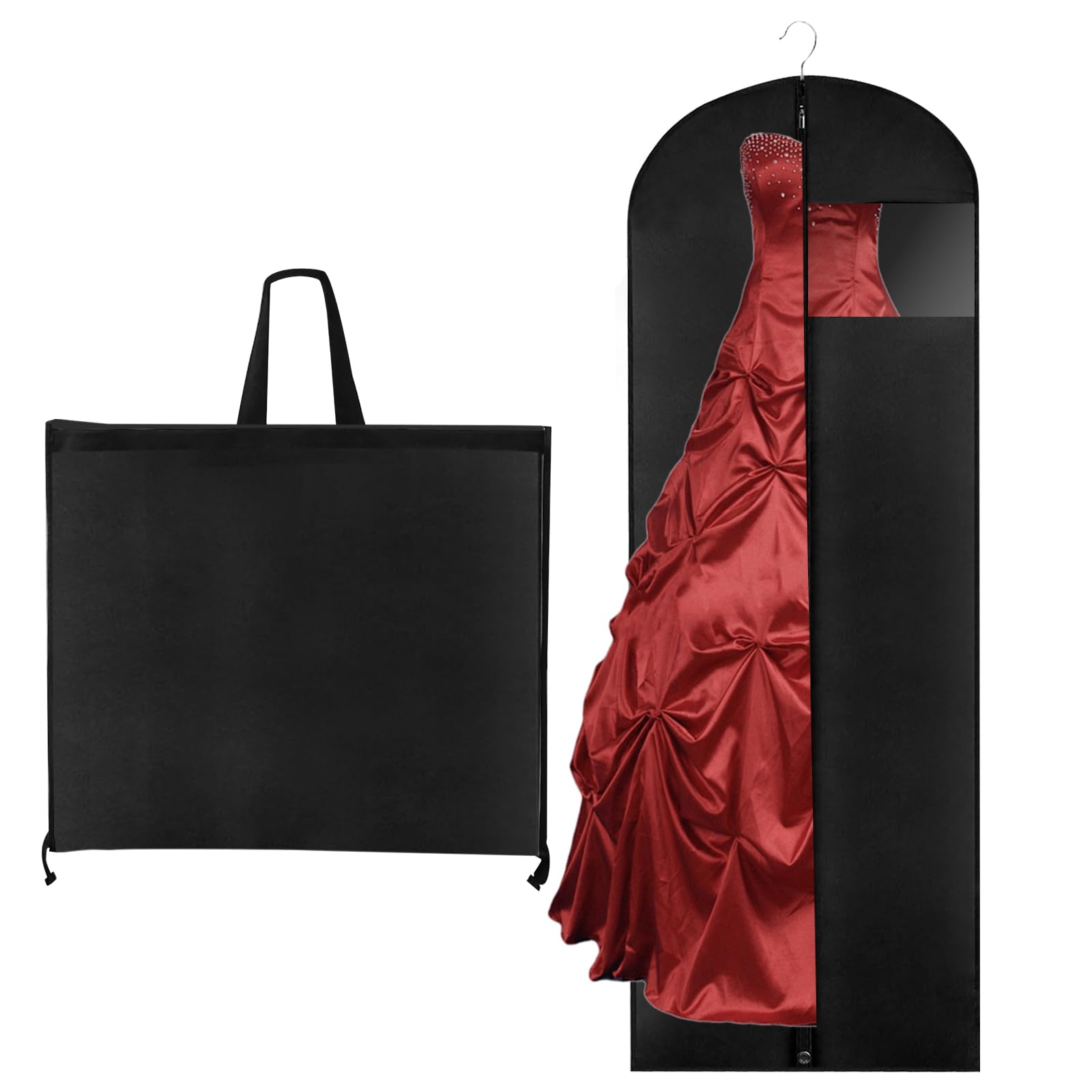 Custodia Antipolvere Per Abiti Lunghi 180x60cm - Pieghevole, Con Borsa Scarpe, Per Viaggi E Casa