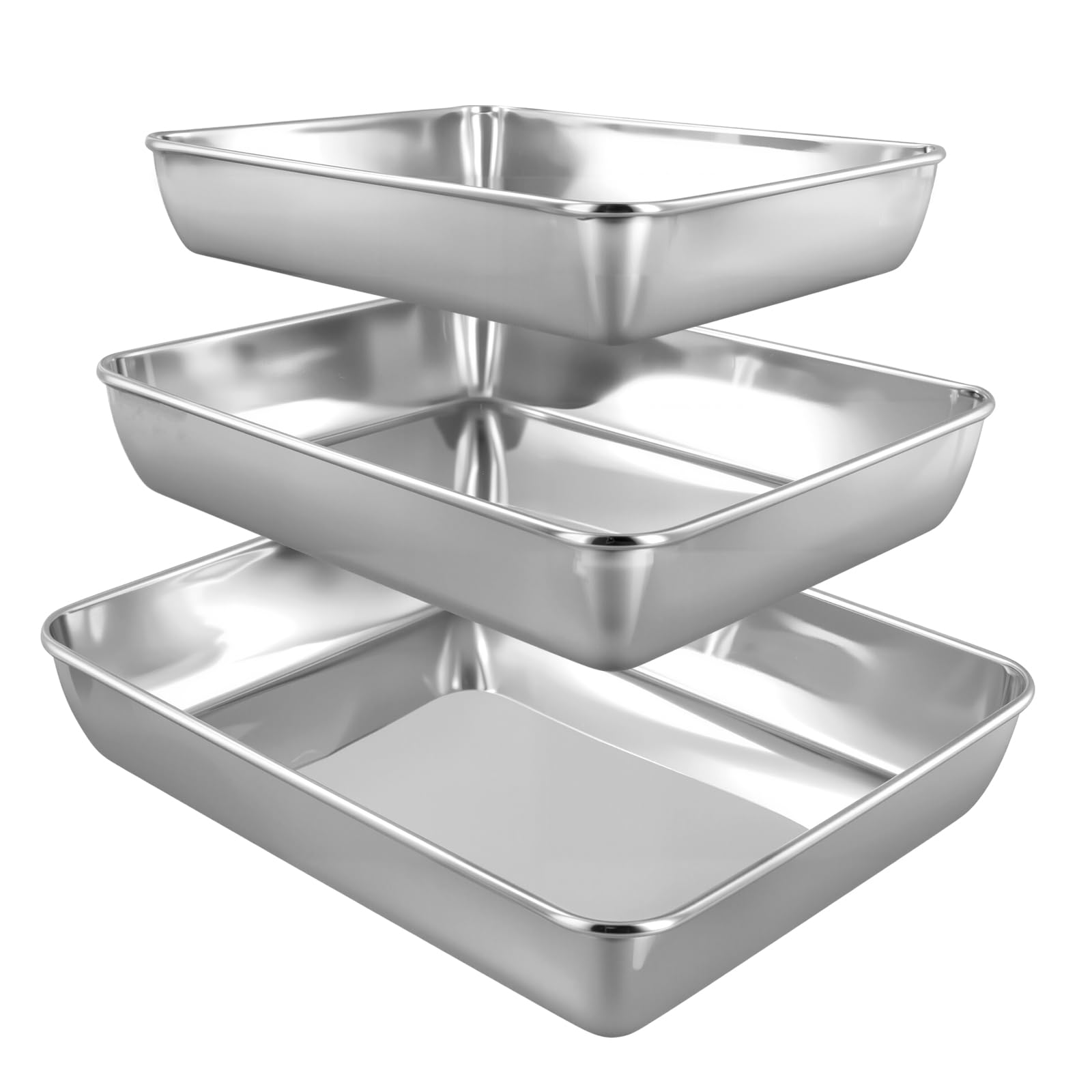 Plaques de cuisson en acier inoxydable SINJEUN faciles à laver au four