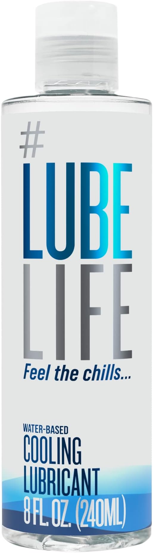 LubeLife Water-Based Cooling Personal Lubricant, Cool Tingling Feel for Men, Women, and Couples, 8 Fl Oz