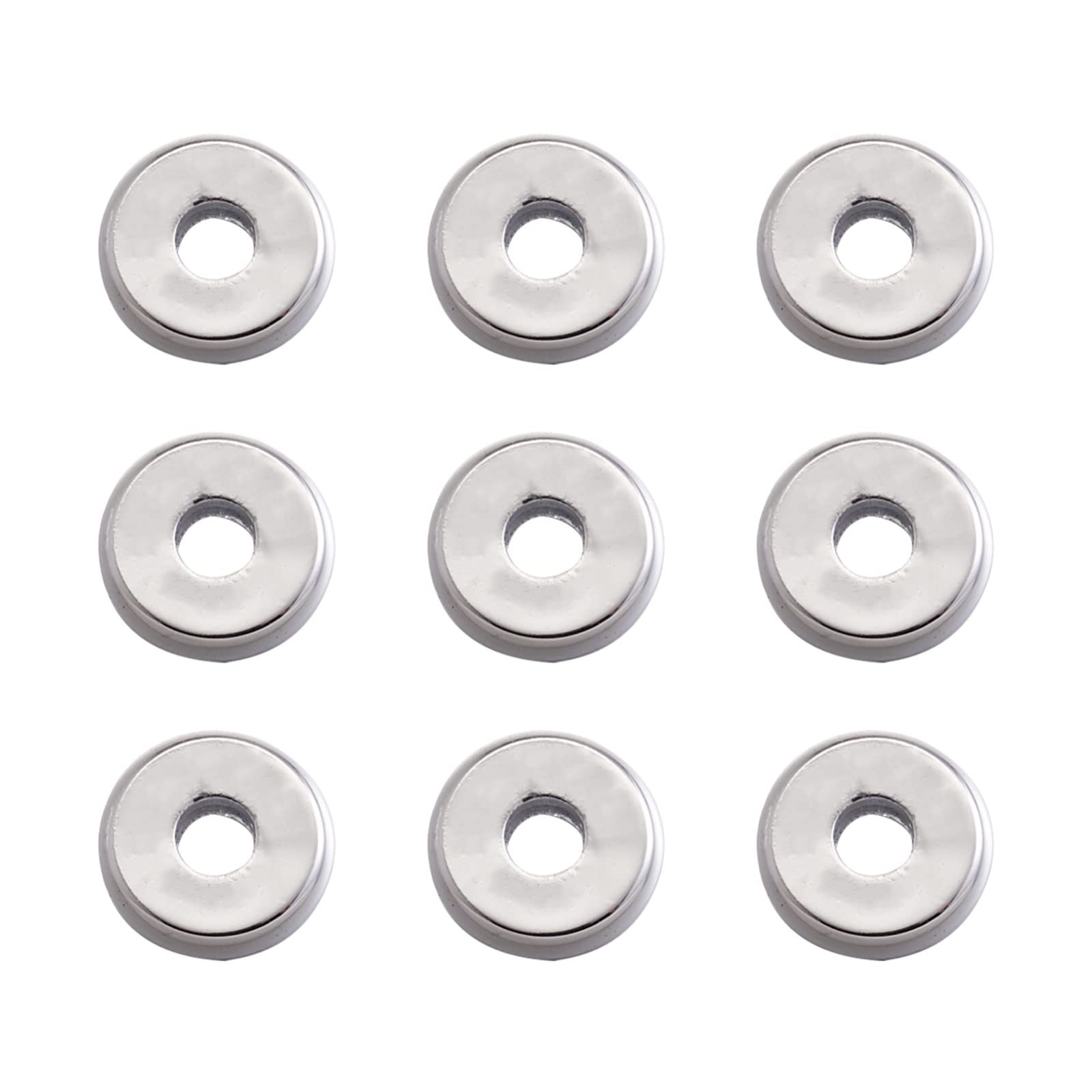 PandaHall 200pcs Brass Flat Round Spacer Beads 6mm Platinum Plated Metal Disc Loose Spacer Beads Tiny Smooth Beads for DIY Bracelet Necklace Jewelry