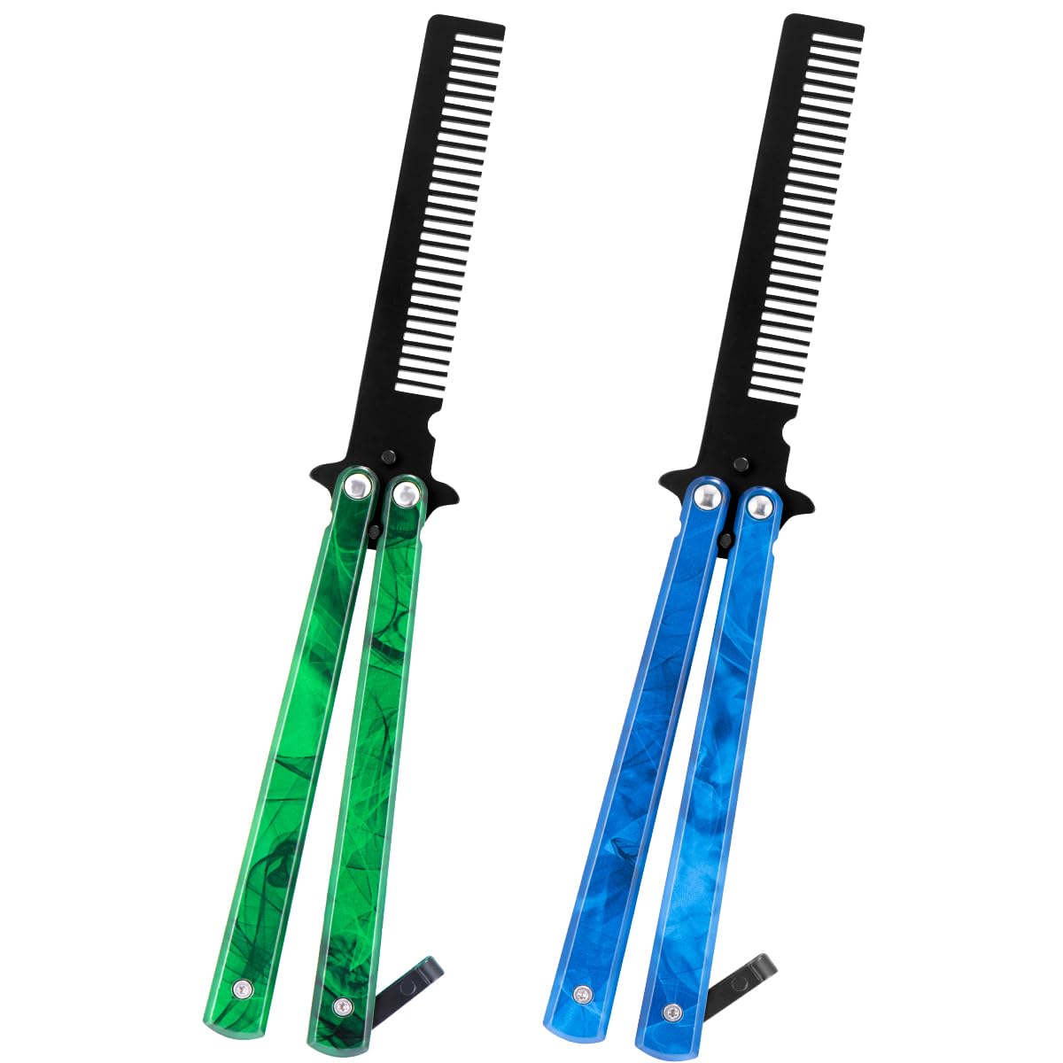2 Pieces Practice Comb Practice Tool with Cool Color Design, Ideal Gift For Beginner, Set of 2 Color