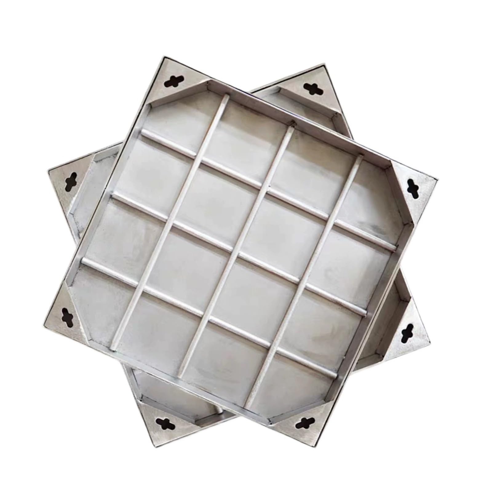 Plaque de regard invisible en acier inoxydable 50x50 cm pour masquer vos trappes