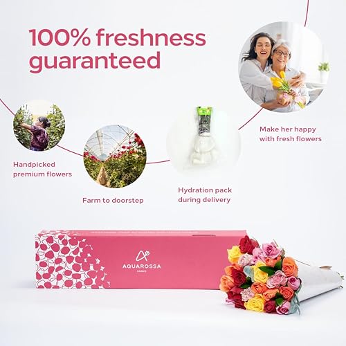 Miniatura 3 de Aquarossa Farms Flores para entrega, ramo de flores frescas, seleccionadas a mano de la granja, regalo para cumpleaños, aniversario o simplemente