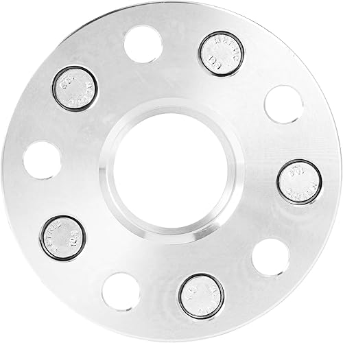 Miniatura 9 de KAX Espaciadores de rueda de 5 x 4.5 a 5 x 112, adaptadores de espaciador de rueda centrados de cubo de 1 pulgada forjado plateado con pernos de