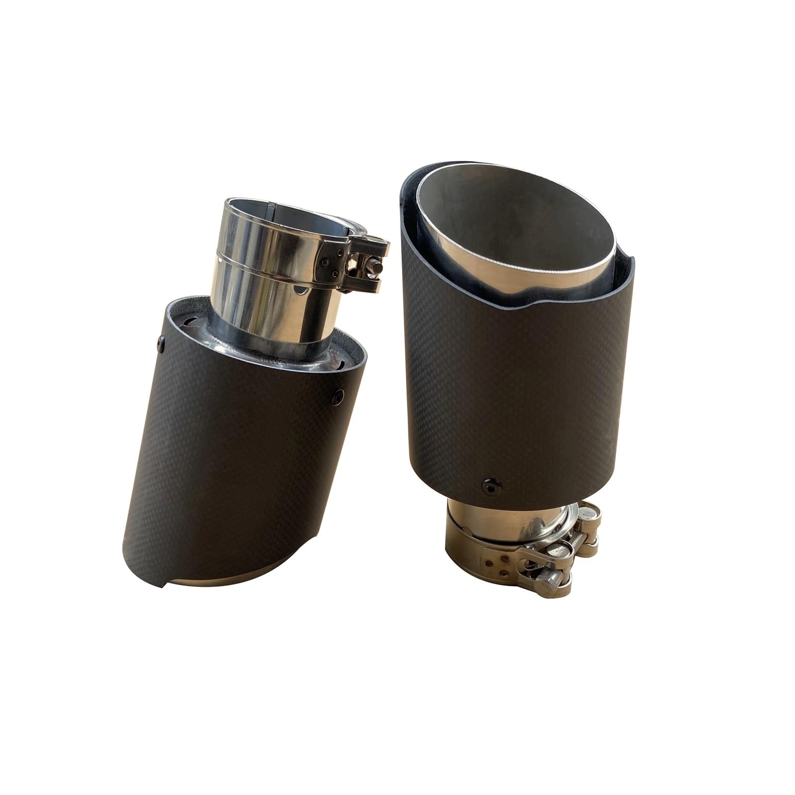Car Silencer 1PC motoryzacyjny uniwersalny tłumik rury wydechowej ze stali nierdzewnej wykończenie z włókna węglowego końcówka(Custom Other Sizes)