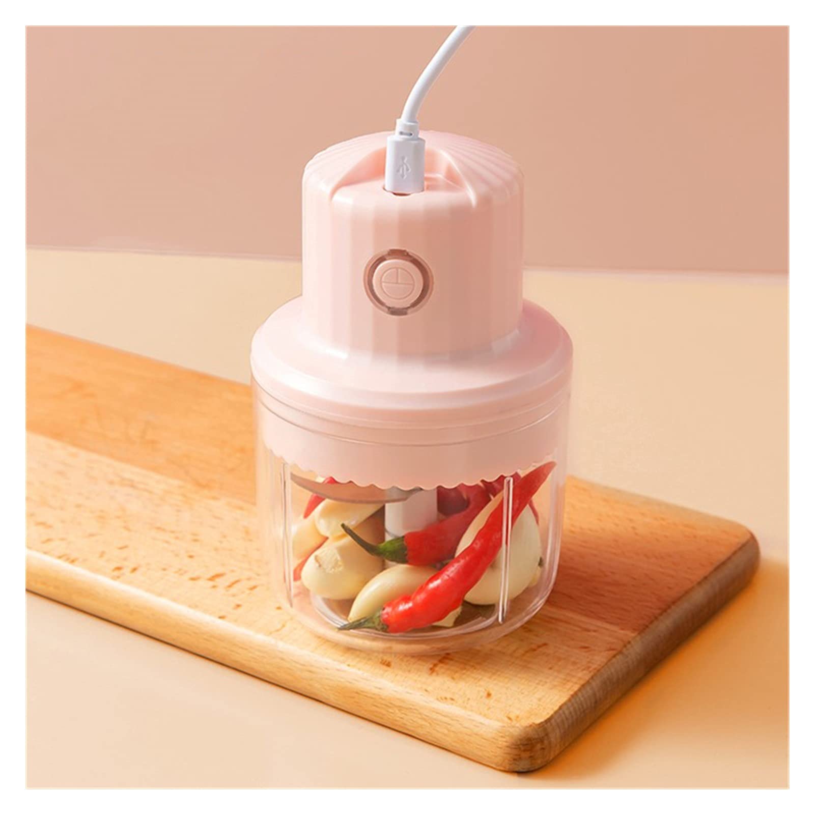 Ręczna maszynka do mięsa Elektryczny młynek do mięsa, 25 0ML. Elektryczny kruszarka do żywności, Wireless Kitchen Food Chopper Do mięsa mielonego (Color : 250ML Green)
