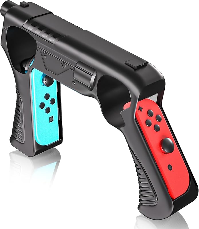 Game Gun for Nintendo Switch/ Switch OLED, Compatible for Shooting Games, Big Buck Hunter Arcade，Resident Evil, Sniper Elite, Doom, Hunting Simulator, Wolfenstein, Payday, Ideal for Family Fun & Gift