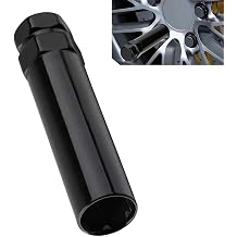 1 PC 6 Spline Lug Nut Socket, Lug Nut Removal Tool, 17.6mm Inner Diameter,19mm 3/4 21mm 13/16 Hex Compatible, Universal for Most Cars Black