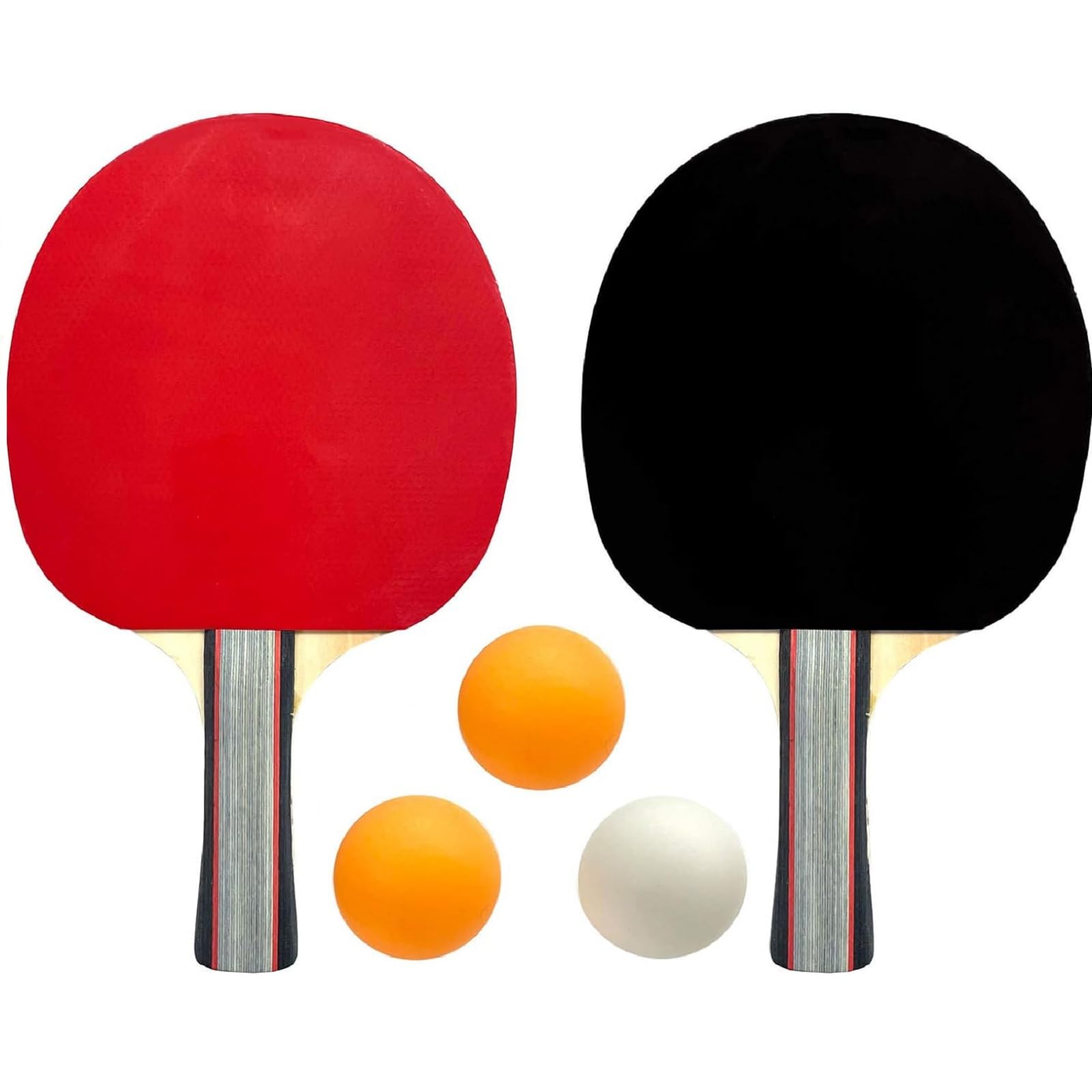 Set di Racchette da Ping Pong,Set da Tennis da Tavolo con 2 Racchette E 3 Palline,Set di Racchette da Ping Pong con Tasca per Dilettanti Principianti Professionisti