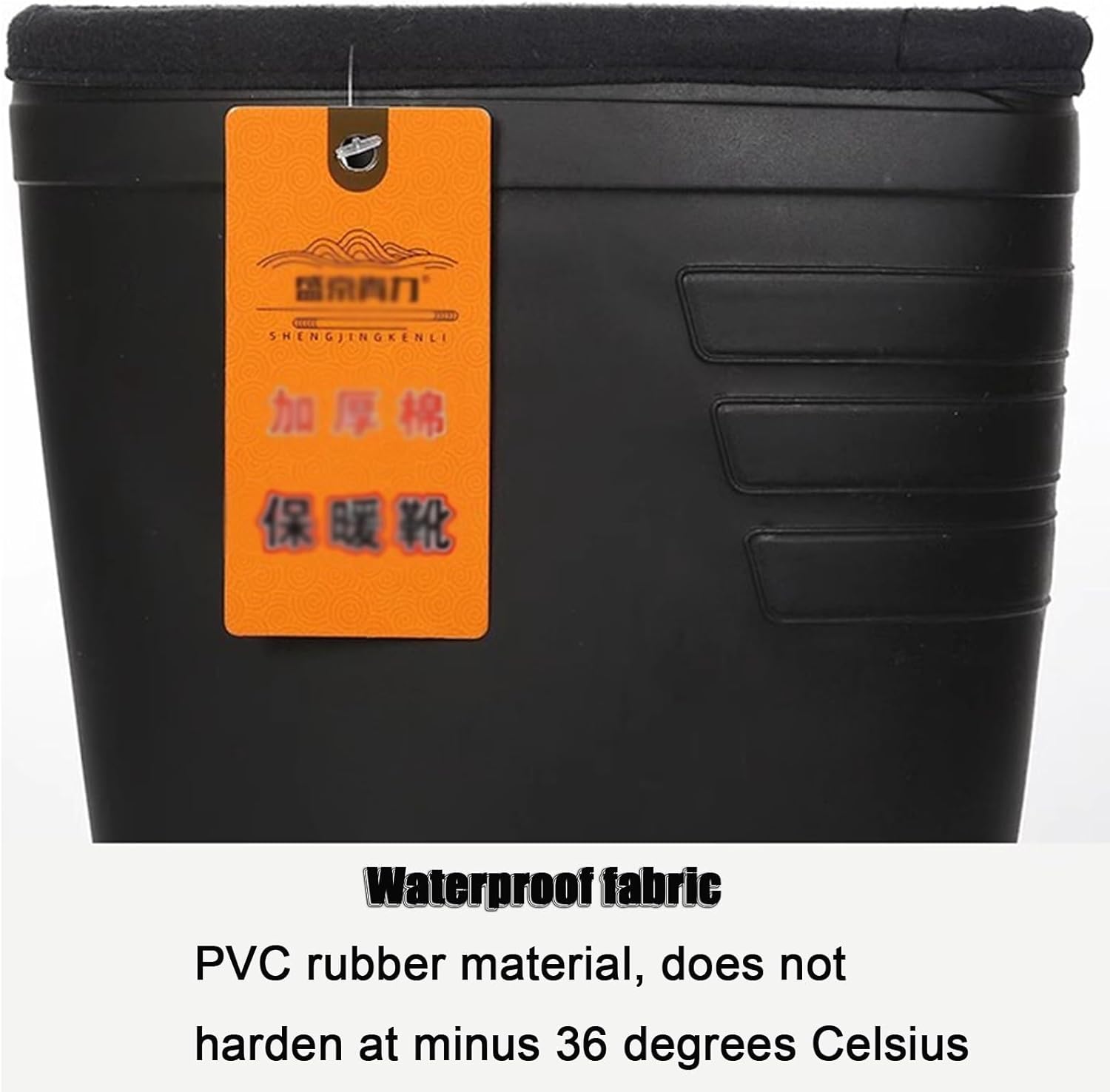 PVC Warm Men's Fishing Hip Waders, Abrasion Resistant Rubber Sole Knee Wading Boots, Suitable For Outdoor Work (Black40cm,10.5)