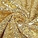 Trlyc Sequin Table Runner - 12x108 Inch Gold Sequin Table Runner Glitter Sparkly Elegant Rectangle Wedding Party Gold Glitz Table Decoration